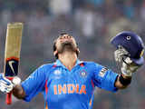 India's Virat Kohli celebrates his century against Bangladesh in ICC WC2011