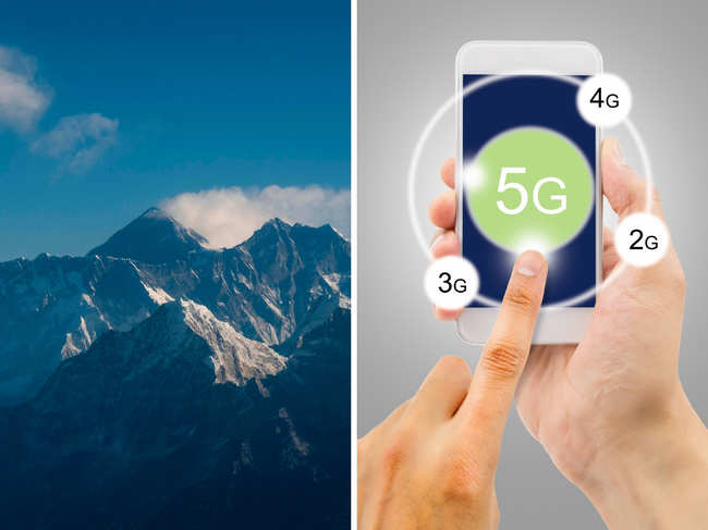 The building of 5G infrastructure is in tandem with the measuring of the height of the peak, which officially started on Thursday.