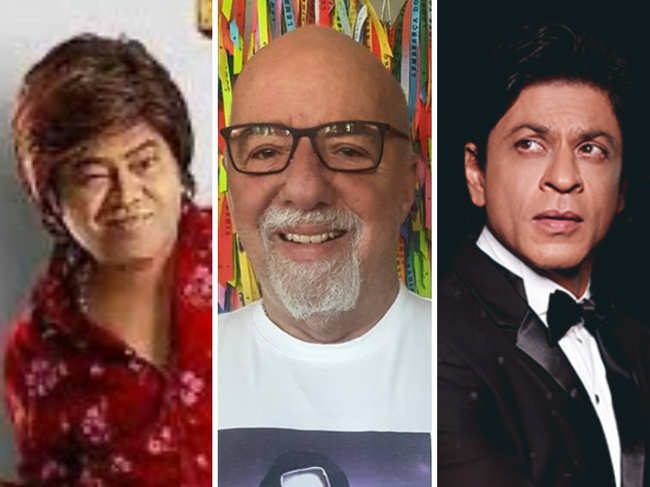 ​Paulo Coelho​ (C) called the Sanjay Mishra-starrer and SRK (R) production a 'tragedy of art'​.