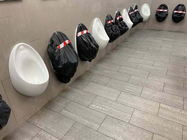 Social distancing at urinals
