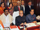 Pranab Mukherjee with his team