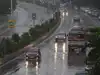 Rain falls