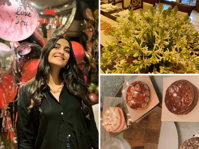 Sonam Kapoor celebrated her lockdown birthday with flowers, cakes and balloons.