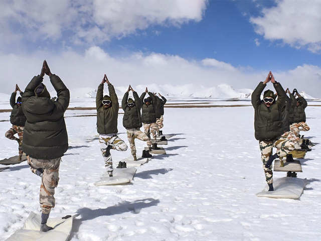 ITBP personnel practise yoga