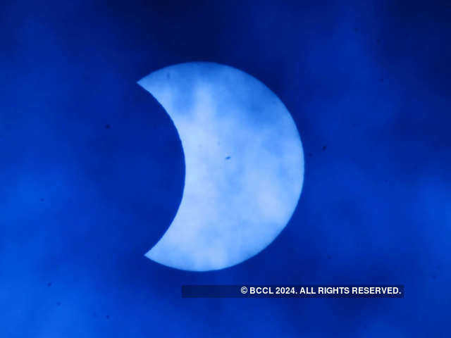 Cities witness partial phase of solar eclipse