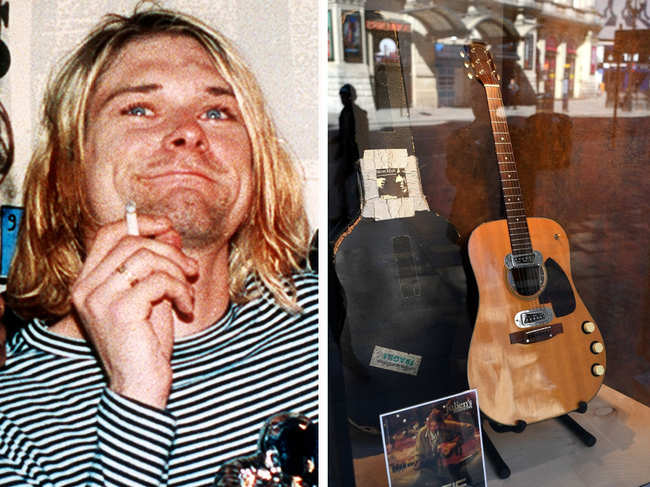 ​Kurt Cobain's guitar became the most expensive guitar ever sold. ​
