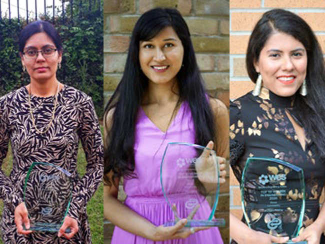 (L-R) Chitra Srinivasan, Ritu Garg and Kusum Trikha​ were three of the five Indian-origin women to be names in UK's Top 50 Women in Engineering2020.