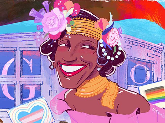 The Marsha P. Johnson​ ​doodle is a part of Pride Month this year.​