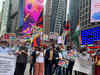 Indian-American community holds 'Boycott China' protest at Times Square in New York