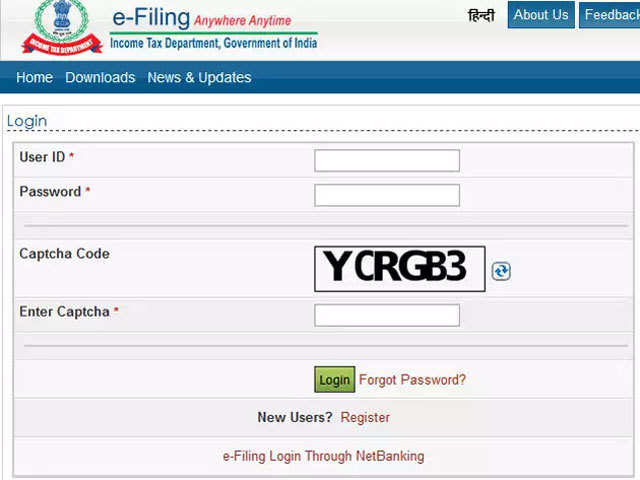 ​Login to e-filing portal