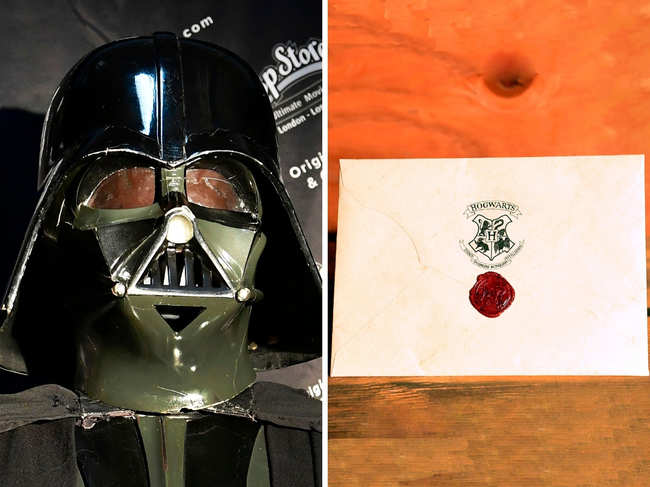 ​Darth Vader's helmet and costume from the movie 'Star Wars' estimated at $150,000-$250,000.