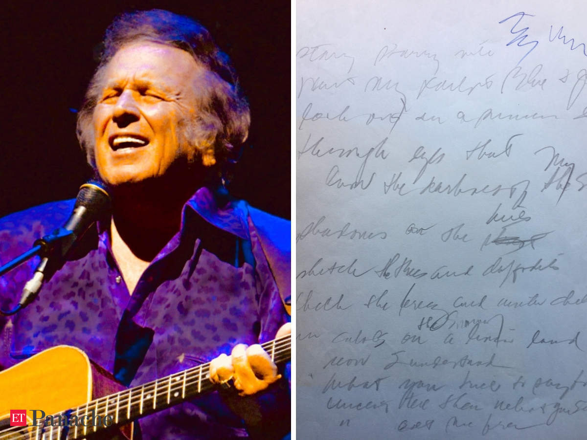 Don Mclean Handwritten Lyrics Of Don Mclean S Song Vincent Up For Sale Expected To Fetch 1 5 Mn The Economic Times