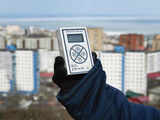 Dosimeter checking radiation levels in Russia