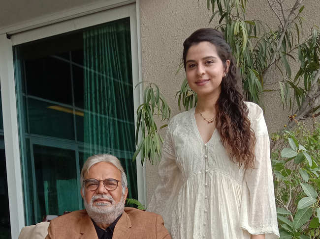 Subhash Sehgal with his youngest daughter Sanchi