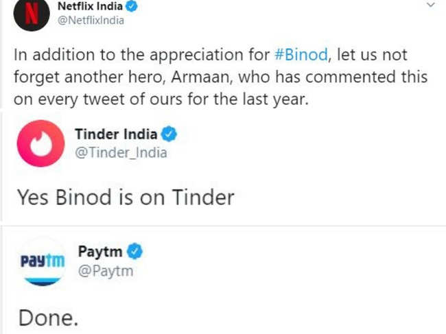 Tinder India, however, won the cake with their tongue-in-cheek tweet.