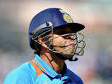 Sachin Tendulkar after his dismissal