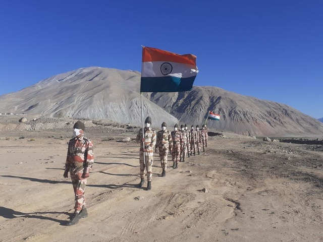 The jawans also carried the Indian flag at strategic locations along the border.