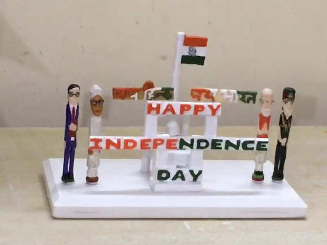 A miniature artist in Chandigarh, Balraj Singh, has created an artwork using pieces of chalk on the occasion of Independence Day 2020