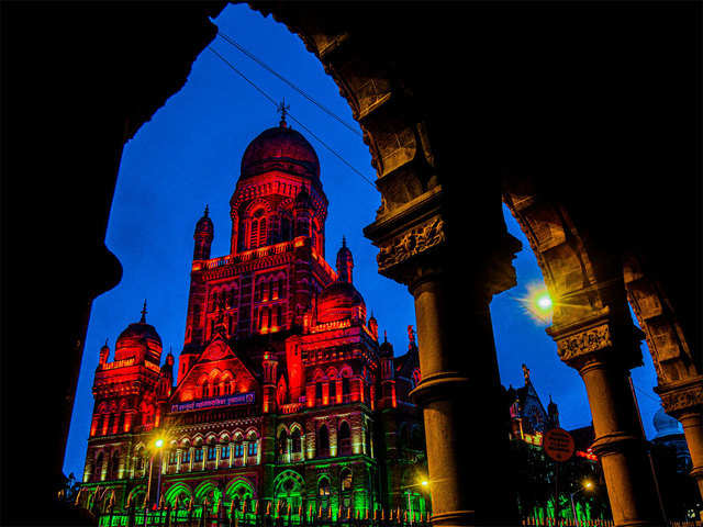 CSMT AND BMC heritage building is illuminated in Tri-colour in for 15th August Independence Day in Mumbai.