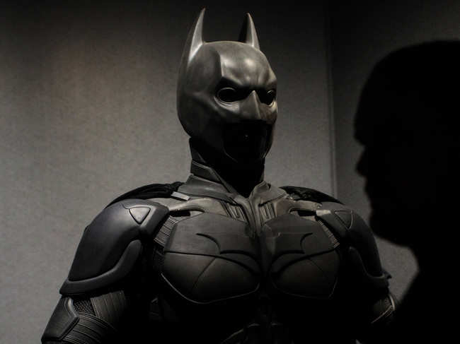 ​File photo of February 2018: Batman costume from the 2012 Dark Knight Rises film worn by Christian Bale and designed by Lindy Hemming on display at the DC Comics Exhibition: Dawn Of Super Heroes at the O2 Arena in London, England.​ (Representative Image)