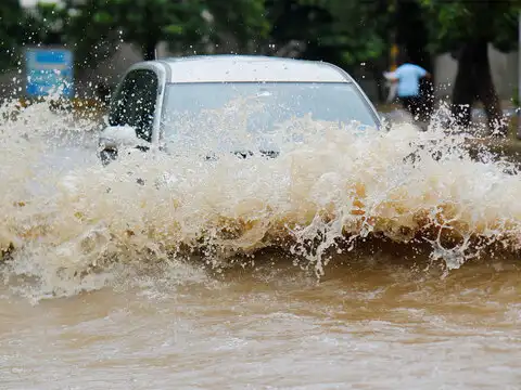 Roads turned rivulets