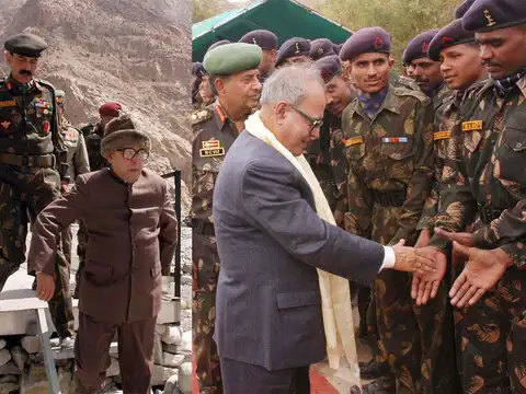 Pranab Mukherjee as Defence Minister
