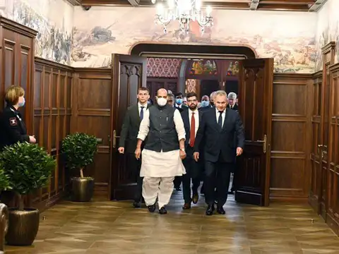 Rajnath Singh with Russian counterpart