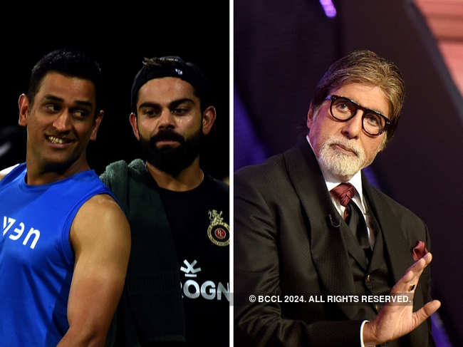 While ​Virat Kohli (C) has been consistent at No 1 slot through this year, MS Dhoni *L) has moved to the second slot, overtaking Amitabh Bachchan and Kareena Kapoor (not pictured).​