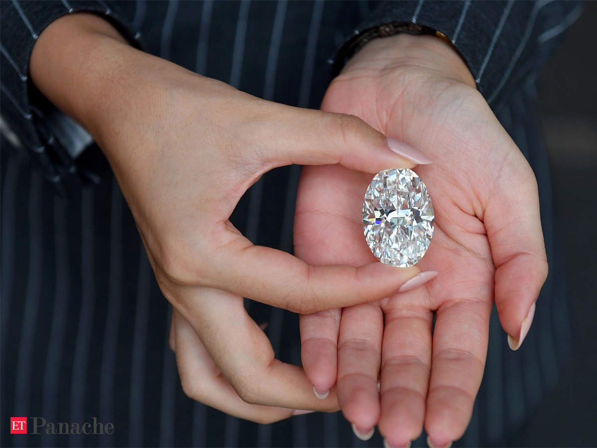 Diamond Shine Bright Rare 102 Carat Oval Diamond Goes Under The Hammer At Sotheby S Might Fetch 33 Mn The Economic Times