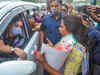 Hathras case: Congress workers block cavalcade of Smriti Irani in Varanasi
