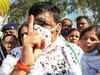 Ink thrown at AAP MP Sanjay Singh in Hathras