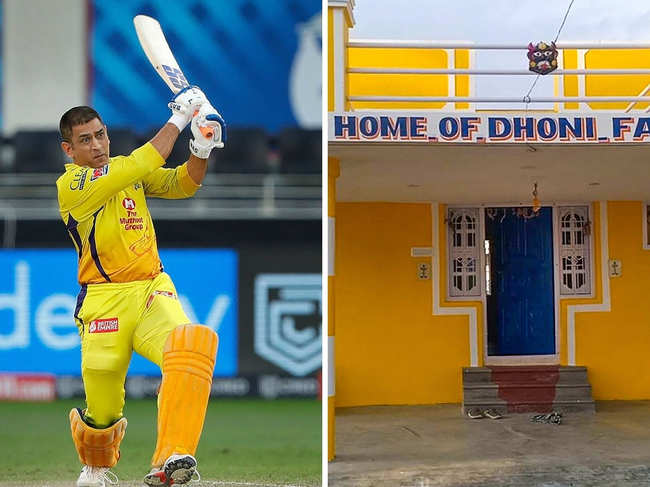 ​​​​​​Superfan Gopikrishnan and his family in Arangur, Tamil Nadu have named their residence as the Home of Dhoni Fan.