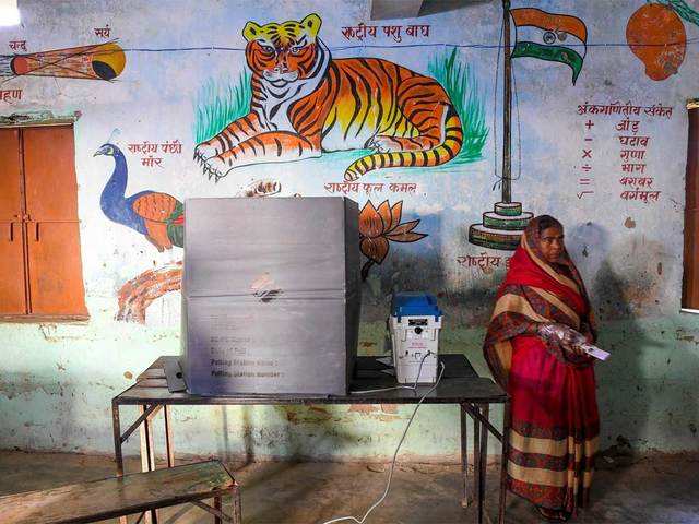 A polling station in Patna