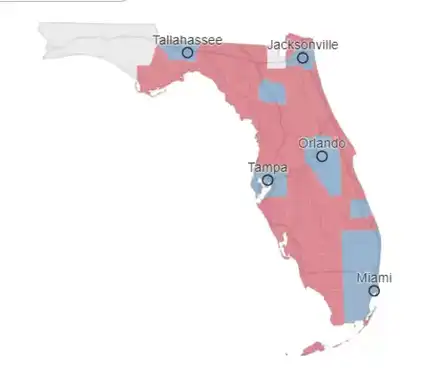 The New York Times currently gives Donald Trump a 95% chance of winning Florida. Florida is a must-win state for Trump