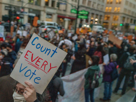 From New York City to Lansing, Mich., to Oakland, Calif., Americans took to the streets on Wednesday to demand a full counting of votes.