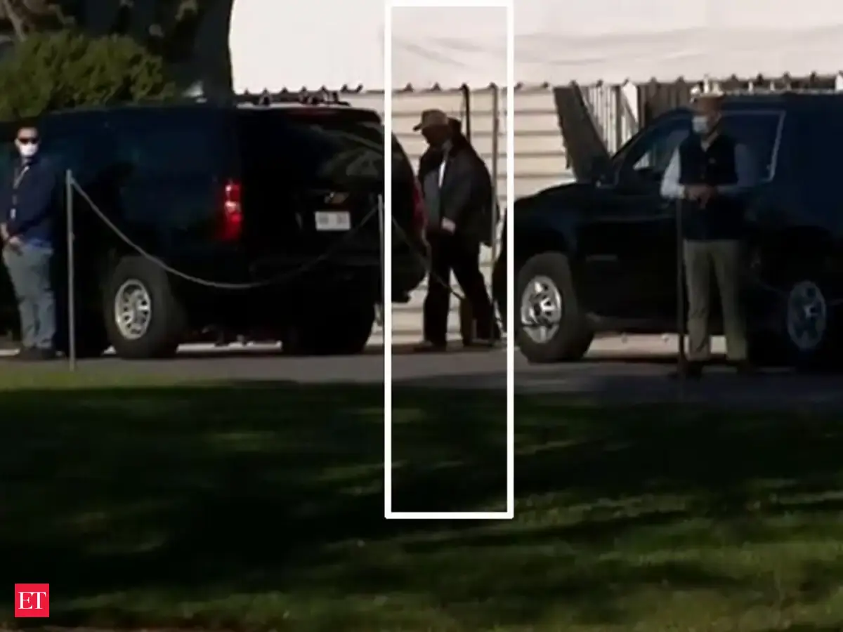 Donald Trump: President Trump seen leaving White House as count nears end