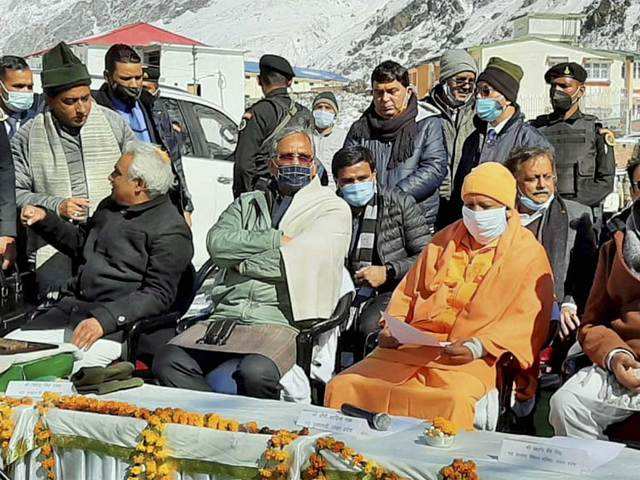 ​Foundation stone laying ceremony at Badrinath