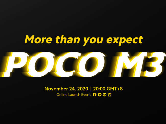 Poco M3 is expected to house a 6,000mAh battery , 18W fast charging support & dual speakers.​