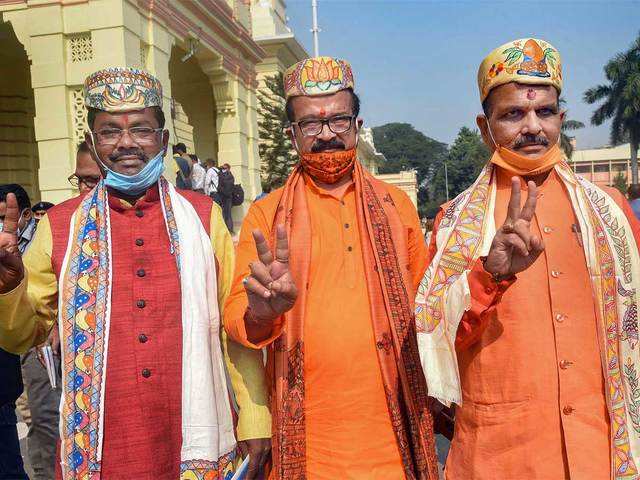 ​BJP MLAs in traditional dresses