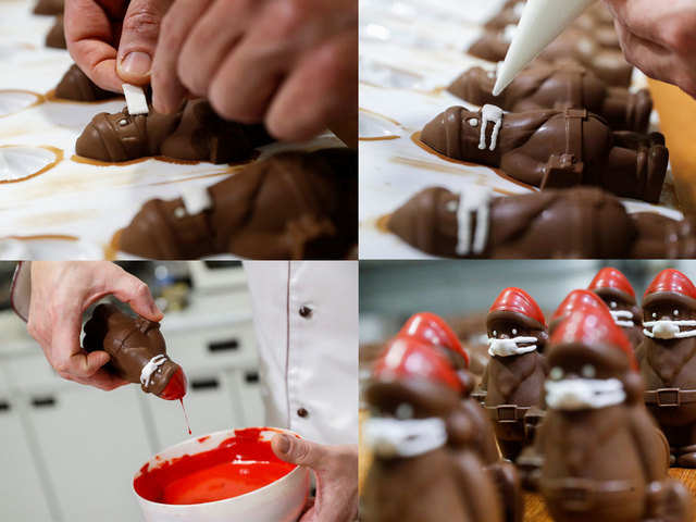 Customized santa chocolates