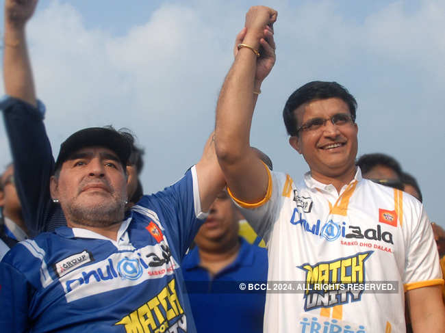 ?Diego Maradona ?played against a cricketing demigod in Sourav Ganguly, who was among the first to react to his death in Buenos Aires by saying that he lost his hero.?