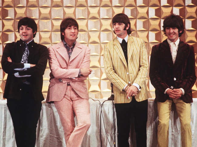 File photo of 1966: The British band The Beatles, (L to R) Paul McCartney, John Lennon, Ringo Starr and George Harrison, at a press conference in Tokyo at the start of their tour.