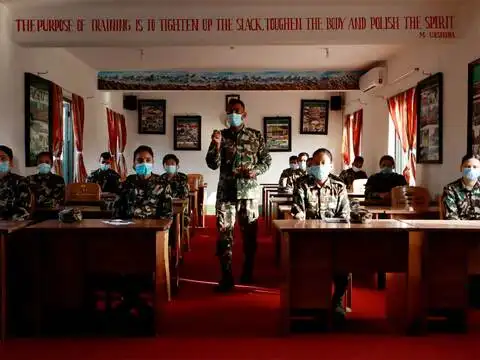 Preparation class inside barrack