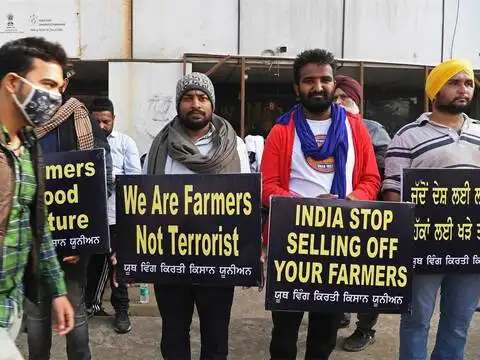 Protest at Singhu border