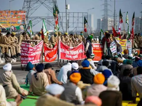 A demonstration in Ghazipur