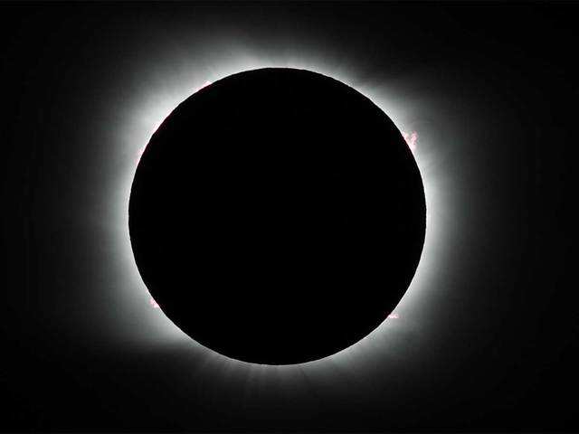 Solar eclipse lasted around two minutes