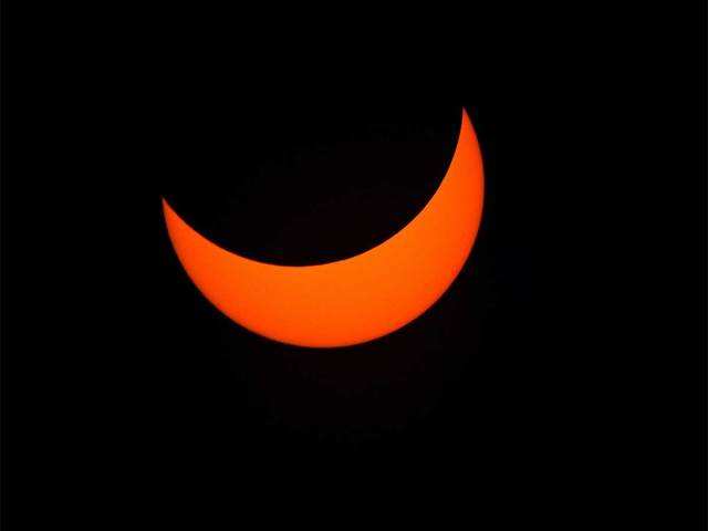 Partial solar eclipse in Buenos Aires