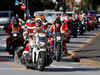 Santa Claus bikers parade in Tokyo against child abuse