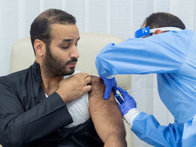 Saudi Arabia's Crown Prince Mohammed bin Salman received the COVID-19 vaccine.