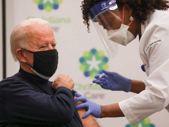 US President-elect Joe Biden receives his first dose of COVID19 vaccine publicly